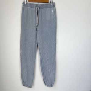 Free People Movement Blue/Grey Mineral Wash Fleece Relaxed Fit Size Small NEW